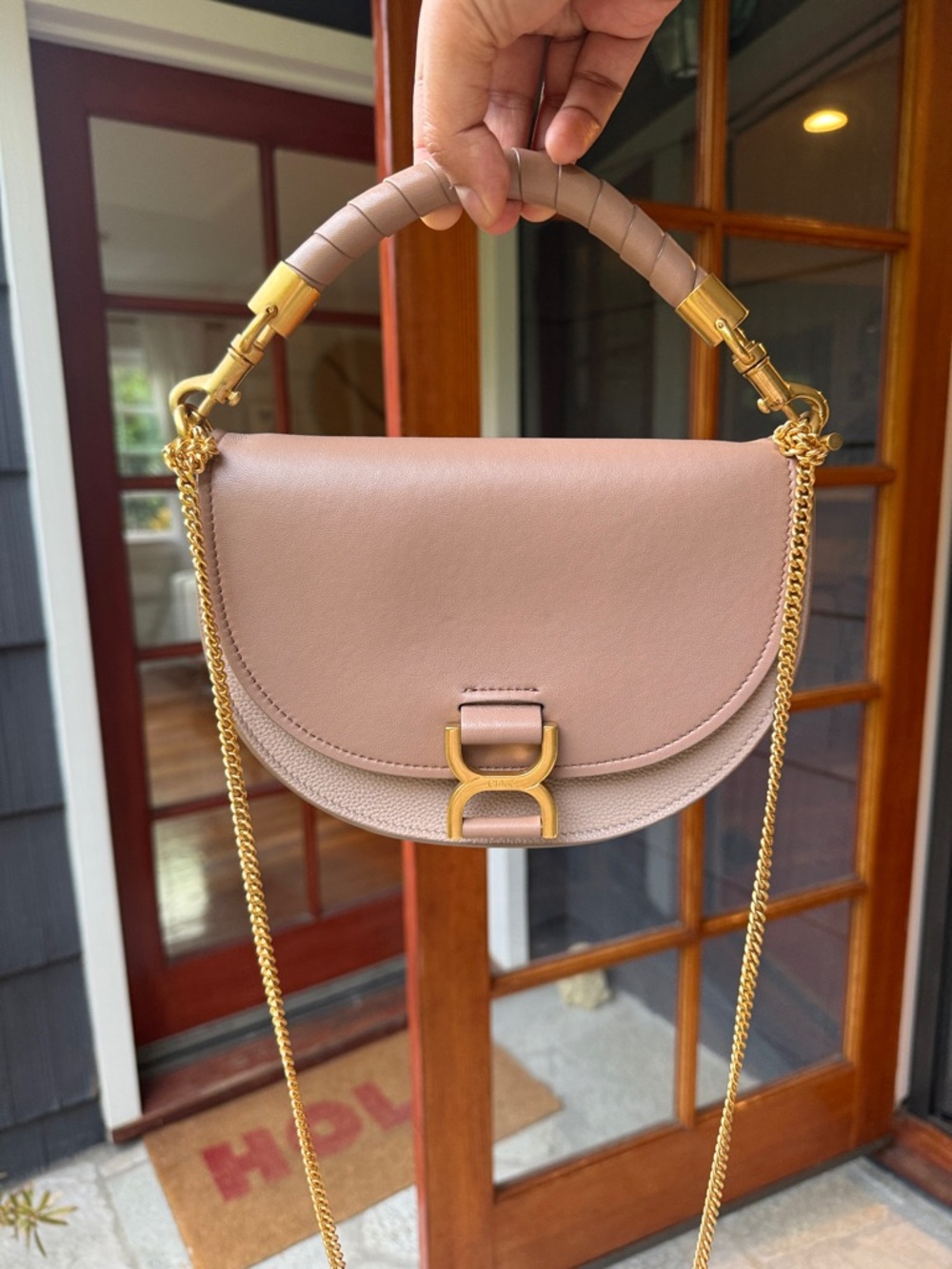 Chloé Purse: Marcie Leather Shoulder Bag